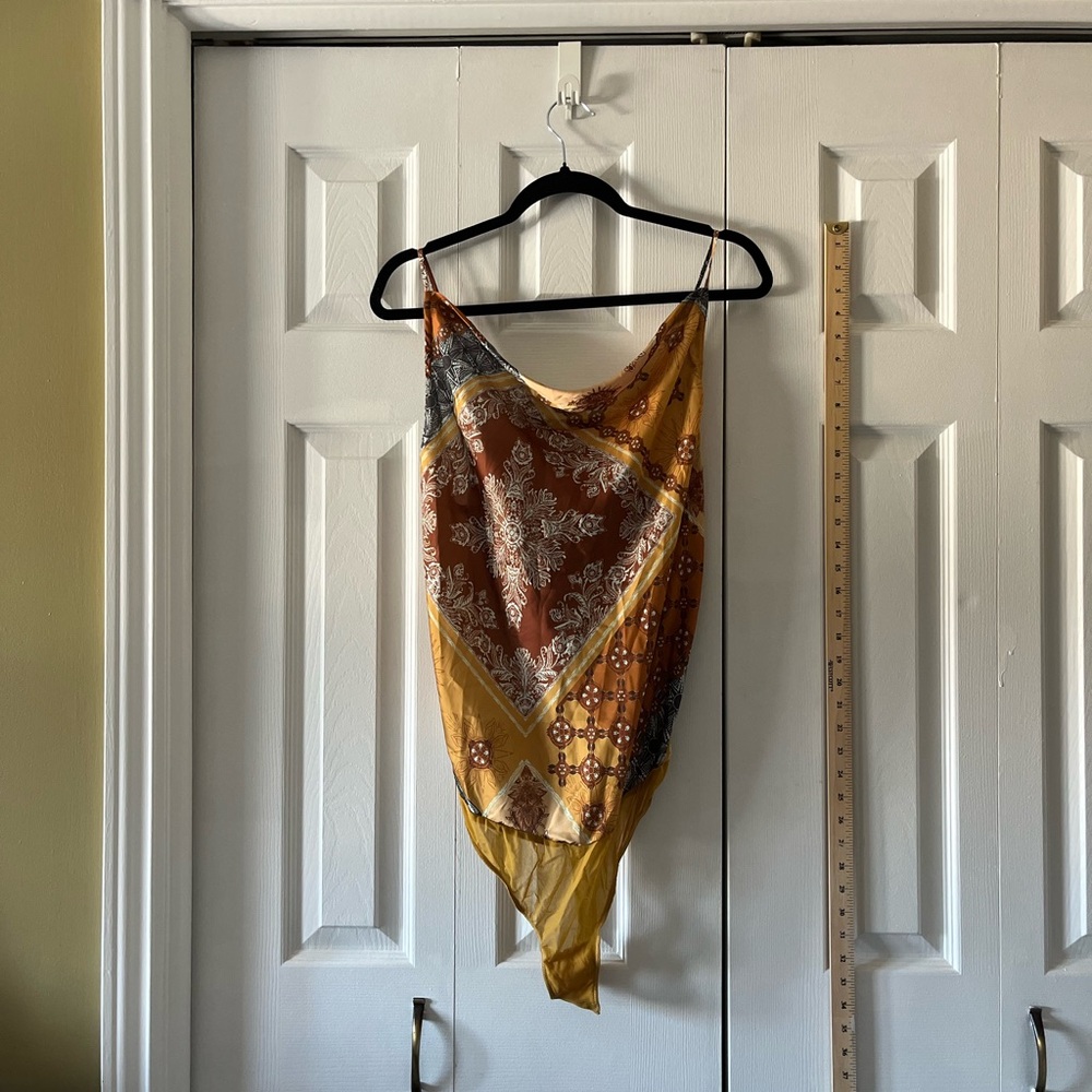 Free People Satin Thong Bodysuit